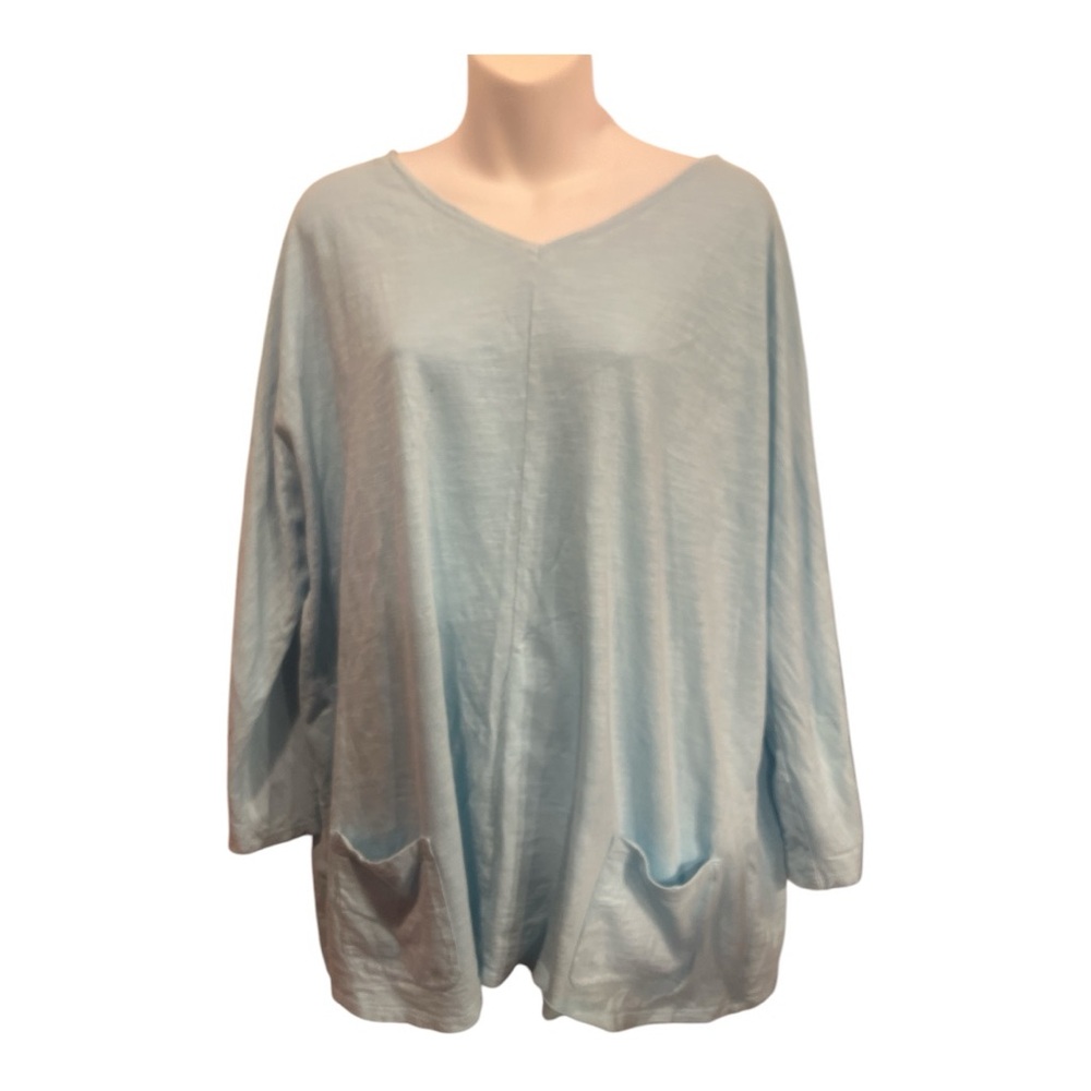 Chico’s aqua tunic shirt. Size XL or Chicos 3